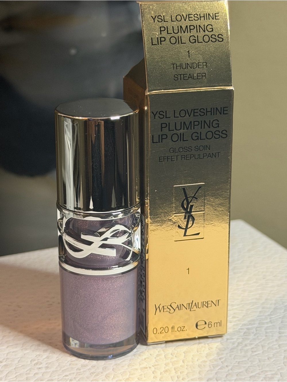 Yves Saint Laurent LOVESHINE Plumping Lip Oil Gloss - 1- Thunder Stealer - Picture 1 of 7